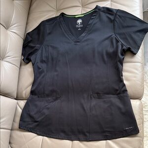 Healing Hands Black V-Neck Short Sleeve Top